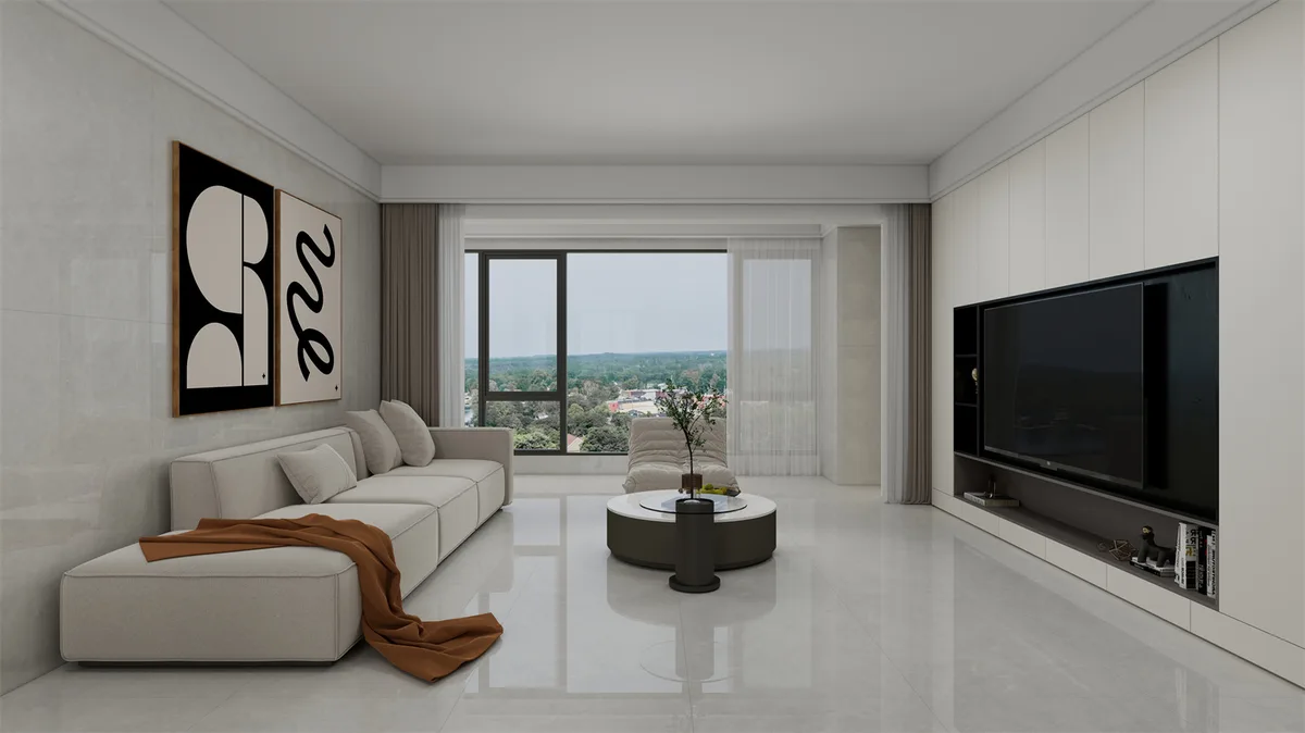 Dosai Grey ceramic surface in a room setting