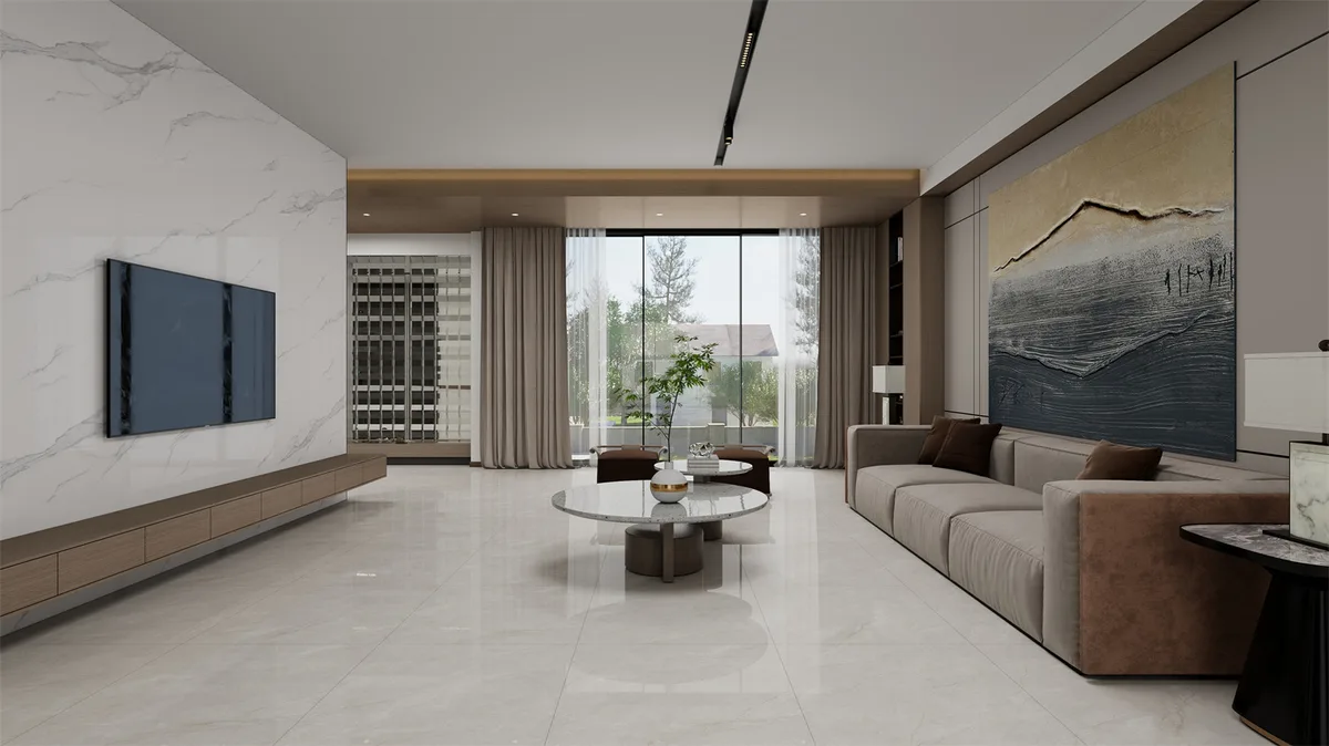 Fanti Yellow ceramic surface in a room setting