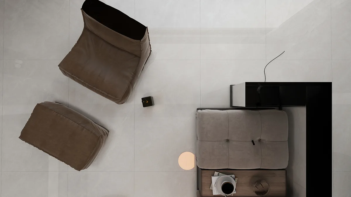Bohemia Grey ceramic surface in a room setting