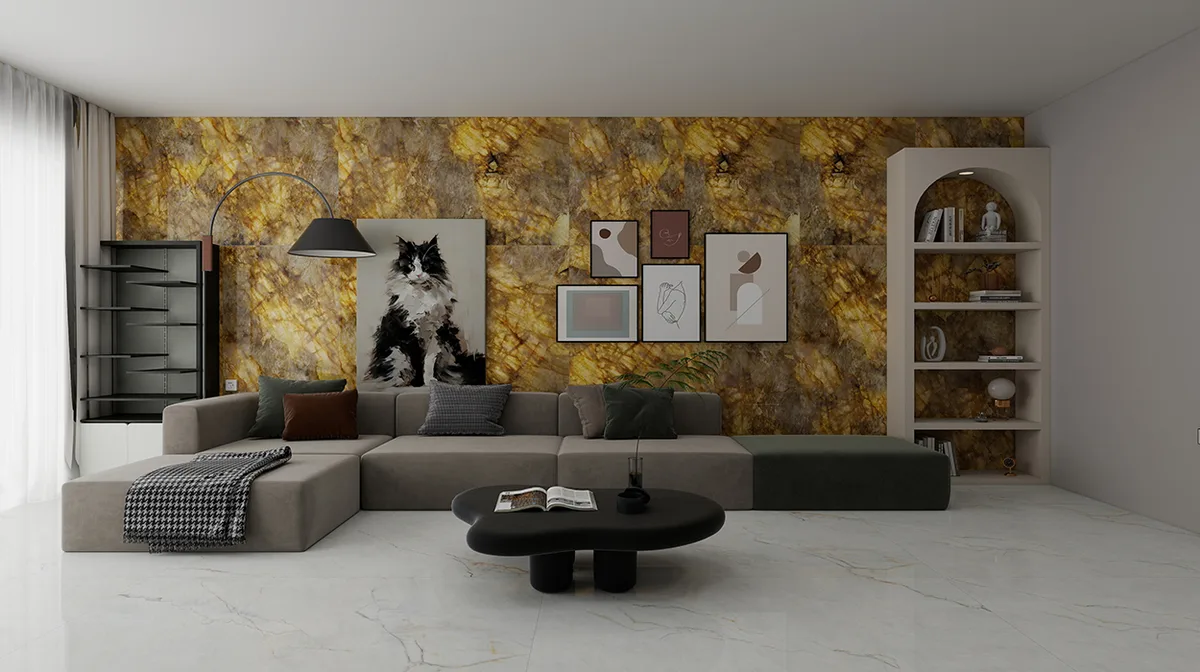 Pine & Rain ceramic surface in a room setting
