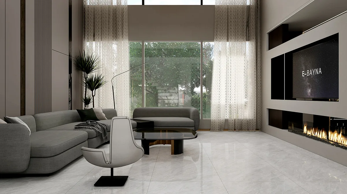 Jack Grey ceramic surface in a room setting