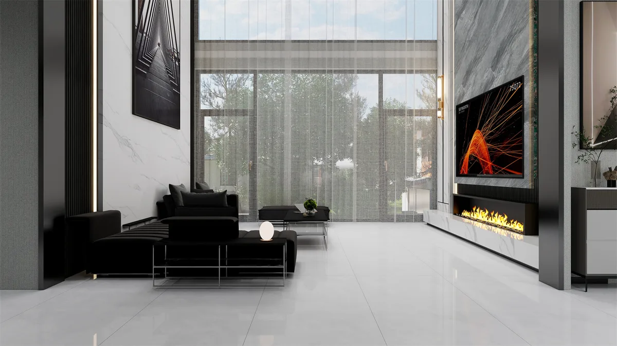 Iceberg Jade ceramic surface in a room setting