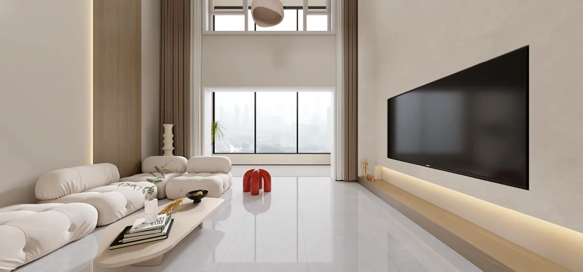 Bagatti Grey ceramic surface in a room setting