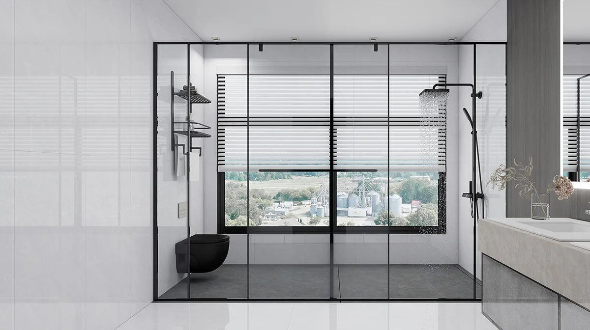 Xipu Grey ceramic surface in a room setting