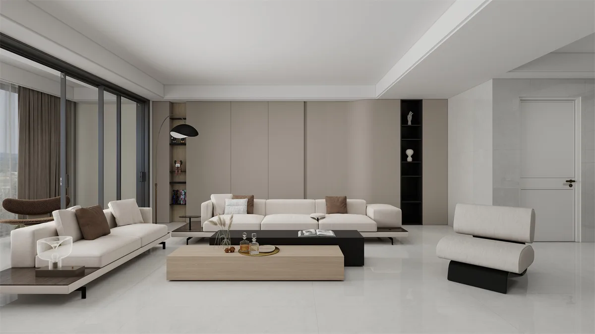 Amos Grey ceramic surface in a room setting