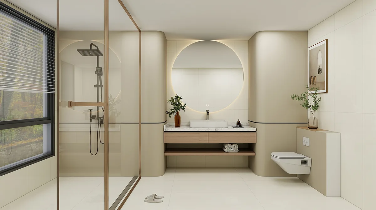 AJ612Y1221-3 ceramic surface in a room setting