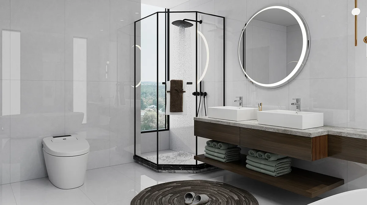 Mandy Grey ceramic surface in a room setting