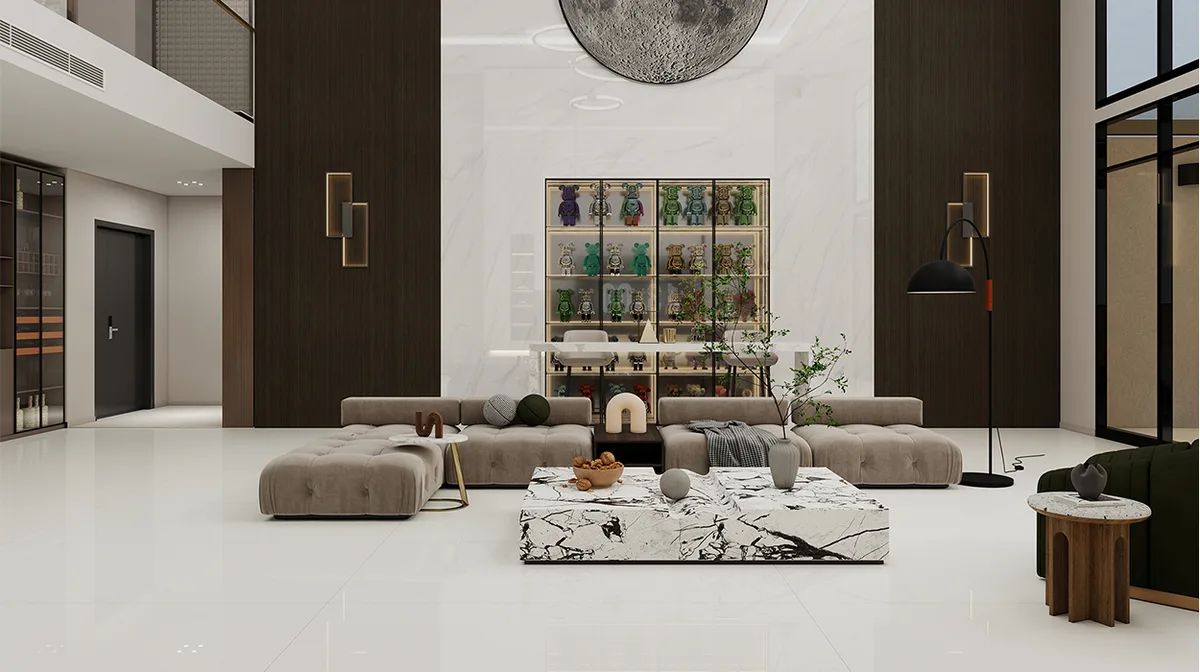 AJ918Y1211-2 ceramic surface in a room setting