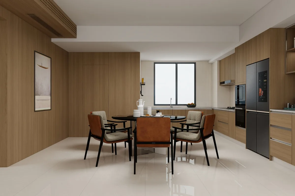 White Magnolia ceramic surface in a room setting
