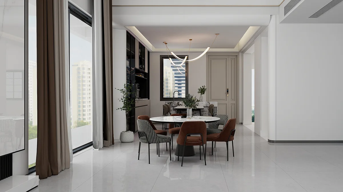 Bagatti Grey ceramic surface in a room setting